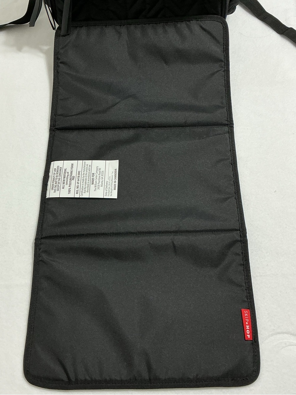 Skip Hop Black Quilted Diaper Bag Backpack With Changing Pad - Picture 15 of 16
